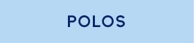 Polos text on blue background