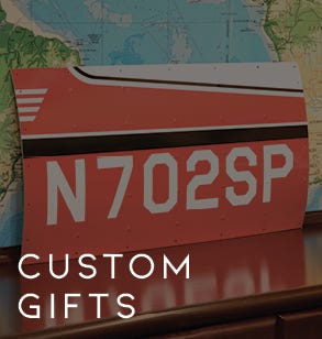 Custom Gifts with custom tail number piece shown
