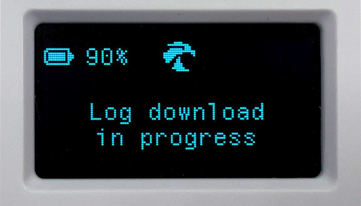 Sentry Plus log download in progress