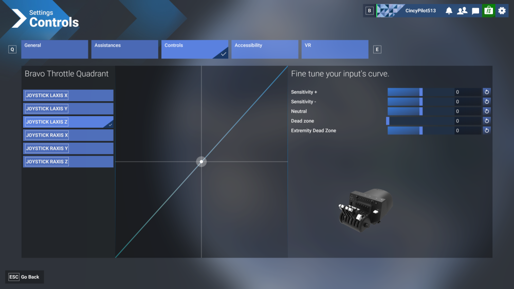 Axis Controls - Microsoft Flight Simulator 2024