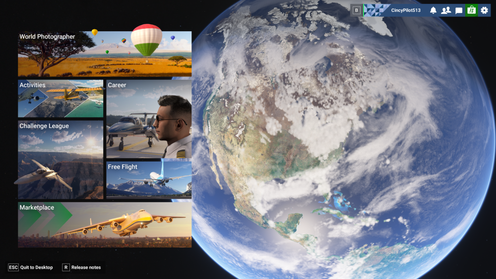 Microsoft Flight Simulator 2024 Home Screen