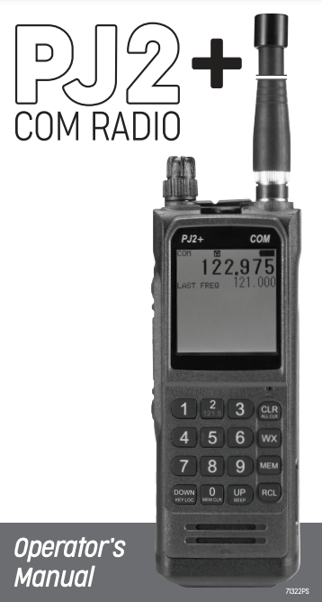 PJ2+ COM Radio displayed