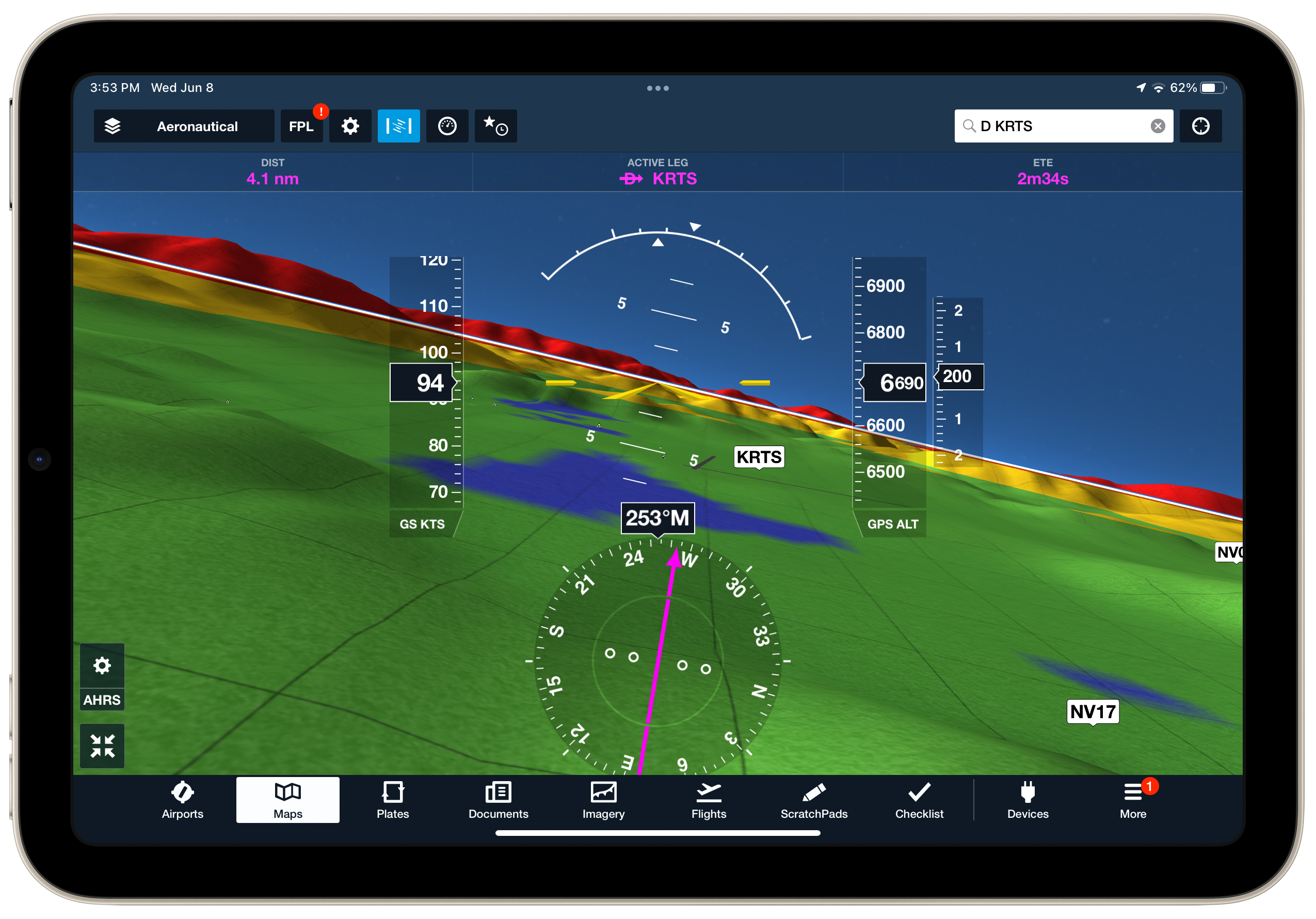 pitch and bank data displayed on tablet